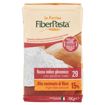 FiberPasta - Farina a Basso Indice Glicemico, dieta per Sportivi e Vegani
