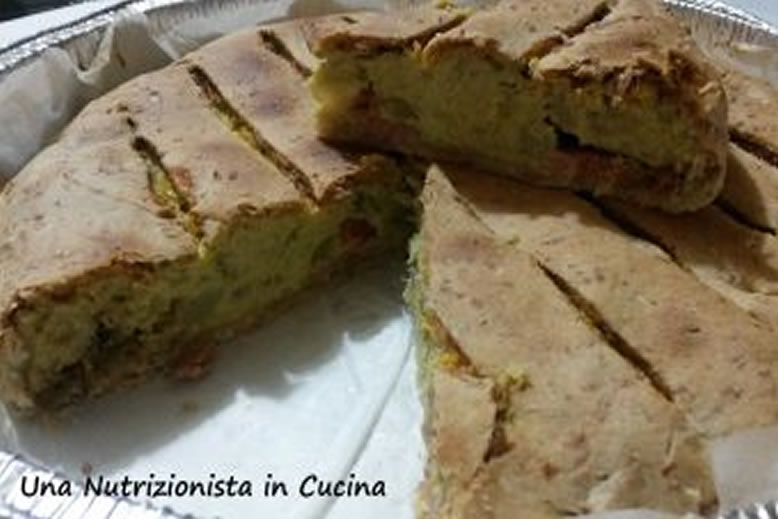 torta salata cavolfiori stracchino e speck